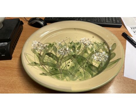  Sale Item:    16" POTTERY PLATE BY MICHELLE LOWE  Vat Status:   No Vat   Buyers Premium:  This lot is subject to a Buyers Pr