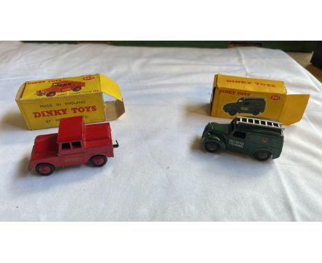  Sale Item:    DINKY 255 MERSEY TUNNEL POLICE VAN &amp; 261 TELEPHONE SERVICE VAN  Vat Status:   No Vat   Buyers Premium:  Th