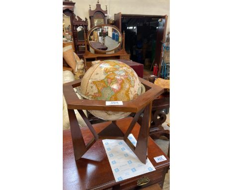  Sale Item:    REPRO WORLD GLOBE &amp; STAND (AF)   Vat Status:   No Vat   Buyers Premium:  This lot is subject to a Buyers P