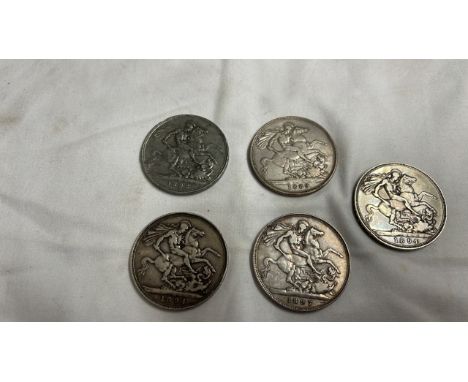  Sale Item:    5 CROWNS 2 x 1894 1 x 1892 1897 &amp; 1889  Vat Status:   No Vat   Buyers Premium:  This lot is subject to a B