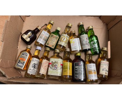  Sale Item:    BOX 15 ASSORTED MINIATURES WHISKY 5CL  Vat Status:   No Vat   Buyers Premium:  This lot is subject to a Buyers