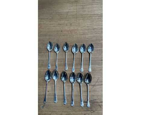  Sale Item:    12 SILVER TEA SPOONS   Vat Status:   No Vat   Buyers Premium:  This lot is subject to a Buyers Premium of 17.5