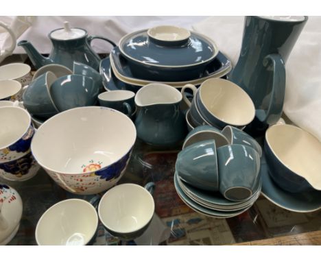 A Poole pottery part tea and dinner set together with a Gaudy Welsh part tea service