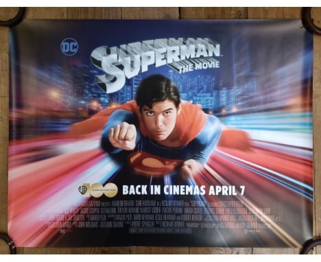 Superman (1978), re-release, 2025, UK quad, Elf (2003), re-release, 20th anniversary, UK quad, Napoleon (2023), UK quad, all 