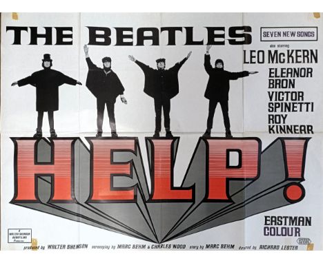 The Beatles, Help!, British quad film poster, folded Provenance: Sold on behalf of The Dorset Blind Association Charity