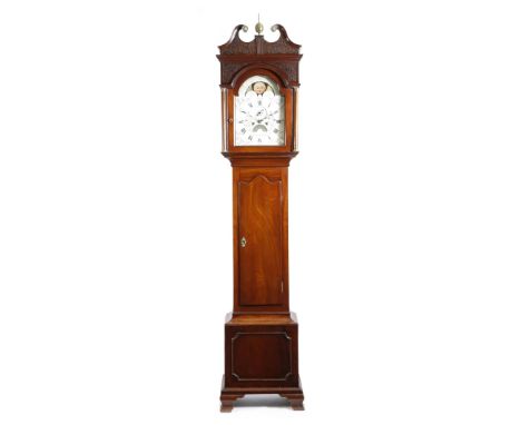 A George III mahogany longcase clock by George Quarman Bristol, the eight day movement with an anchor escapement and four tur