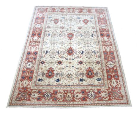 A Ziegler style carpet, modern, 364 x 109.1cm.Click here to view the online page turning catalogue.