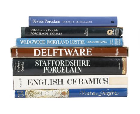Literature. A quantity of books relating to pottery and porcelain, including: H. P. Fourest 'Delftware', Peter Bradshaw '18th