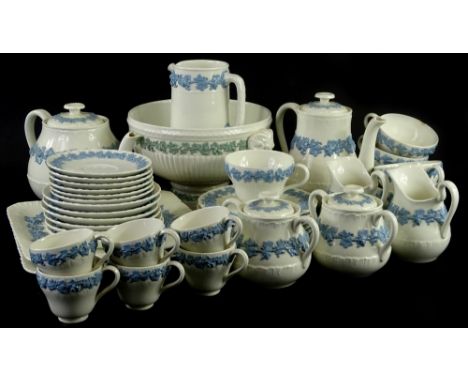 A Wedgwood ceramic part tea and coffee service etc., to include coffee pot teapot, two handled bowl, rectangular plate etc.