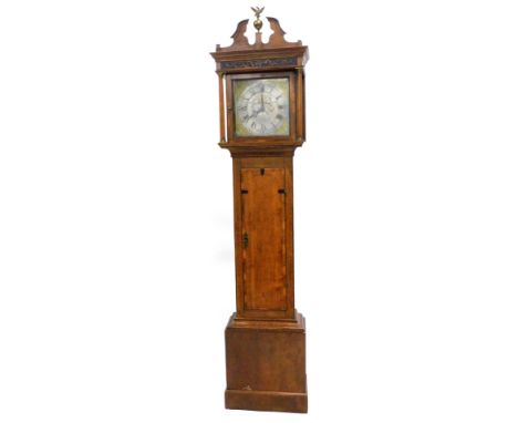 A 19thC and later longcase clock, the square dial with silvered chapter ring signed Bagnall Dudley, with a 30 hour movement, 