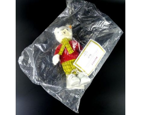 A Steiff Classic Rupert the Bear teddy bear, with typical dress, sold with certificate and in original sealed bag.