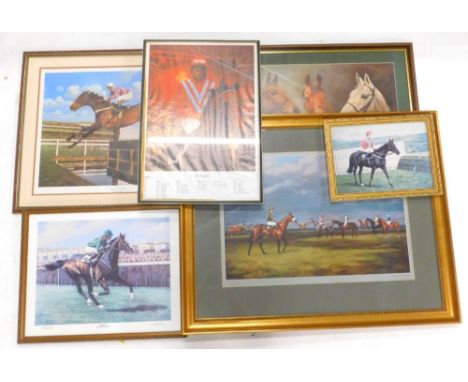 After Leesa Sandys (1936-1985) Lumsdaine.  Immortals of the turf, artist signed limited edition print number 231/250, with bl