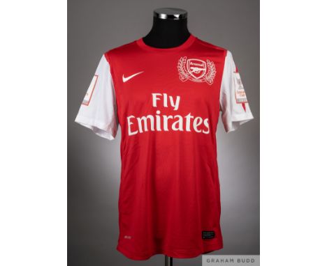 Thomas Vermaelen Arsenal red home jersey season 2011-12. Worn in the Emirates Cup tournament which took place over the weeken