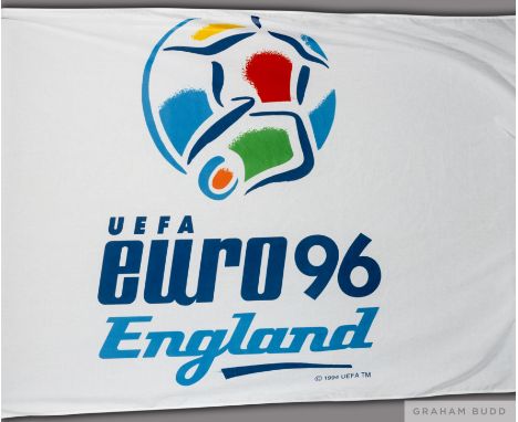 Large Euro 96 Competition Flag from the Tournament,
one of the flags produced to be hung around the host cities and chosen st