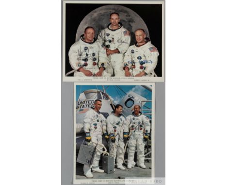 Prime Crew of Fifth Manned Apollo Mission and Prime Crew of Fourth Manned Apollo Mission&nbsp;photographic portraits, 
publis