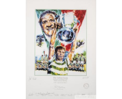 Signed Celtic 'The Lisbon Lions' European Cup Winners 1967 v Inter Milan, played at Estadio Nacional on 25th May limited edit