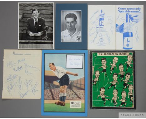 Tottenham Hotspur autograph and publication collection, 
featuring Harry Clarke, Danny Blanchflower, Ron Burgess and many oth