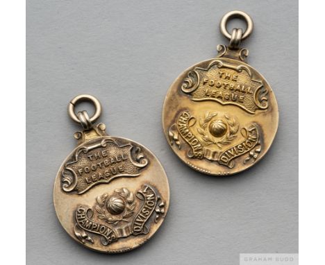 Peter Harris two silver-gilt Division 1 Back-to-Back League Championship medals, 1948-49 and 1949-50
1948-49, the obverse ins