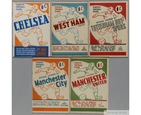 Official histories of various football clubs, Tottenham Hotspur, West Ham United, Chelsea, Manchester City, Manchester United