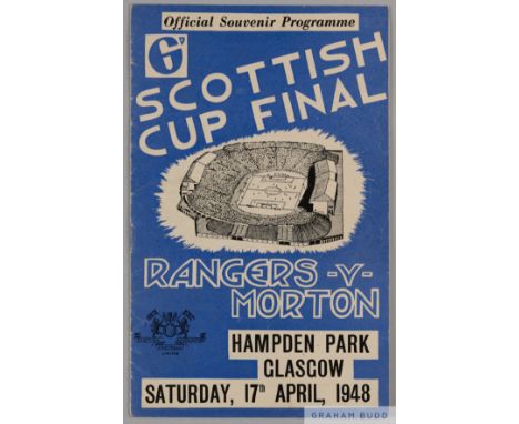 Scottish Cup Final match programme, Rangers v. Morton, 17th April 1948

Light creasing, otherwise good