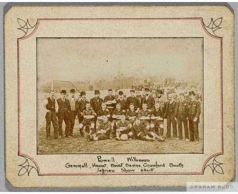 Very scarce photograph of the Woolwich Arsenal team from their first season in the Football League in 1893-94,
photographed a