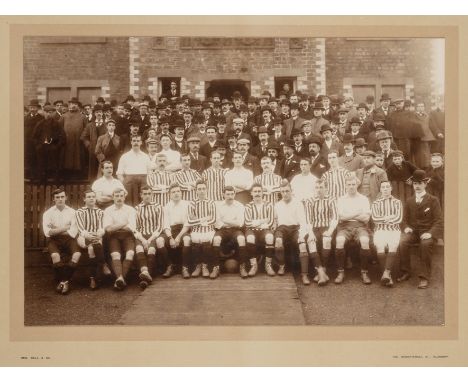 A&nbsp;large framed photograph of the Sheffield and Glasgow Representative Football Teams from the game that took place at Ca