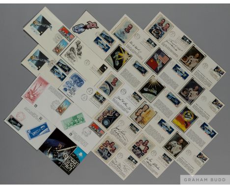 A collection of U.S. Space Achievements First Day Issue cards,&nbsp;
including Apollo 11 Launch, Apollo 11 Moonlanding, Apoll