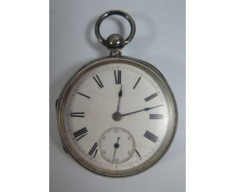 A Victorian Silver Cased Chain Drived Fusee Verge Open Dial Pocket Watch by Mercer, London No. 14308