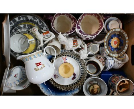 A George VI Coronation mug designed by Dame Laura Knight, c/w original certificate, to/w various other decorative ceramics, i