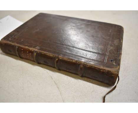 Revd Thomas Helmore "Manual of Plainsong", London, Novello 1850, full calf with applied frames to boards and raised bands to 