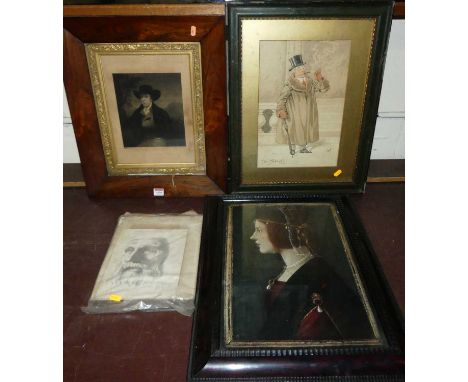 After Peter Taylor - Portrait engraving by J Horsburgh, dated 1830, 23 x 19cm, in original rosewood frame with gilt compositi