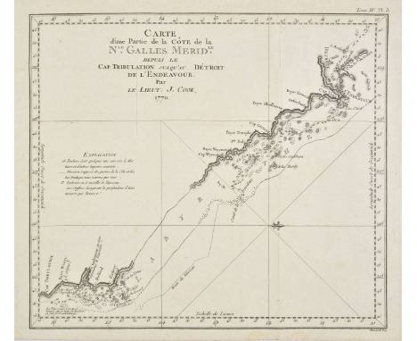 Australasia. Bernard (Robert), Carte d'une partie de la côte de la Nle. Galles Meridle. depuis Cap Tribulation jusqu'au Détro