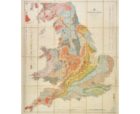 Geological maps. Geikie (Archibald), Geological map of England &amp; Wales, reduced chiefly from the Ordnance and Geological 