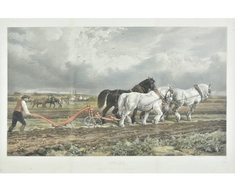 * Hopkins (W. H.). Spring, Summer, Autumn &amp; Winter, published R. Brall &amp; Son, circa 1860, the set of four hand colour