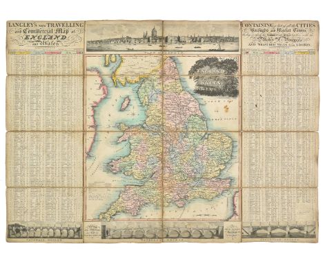 England &amp; Wales. A collection of ten folding maps, mostly 19th century, including, Langley (Edward &amp; Belch William), 