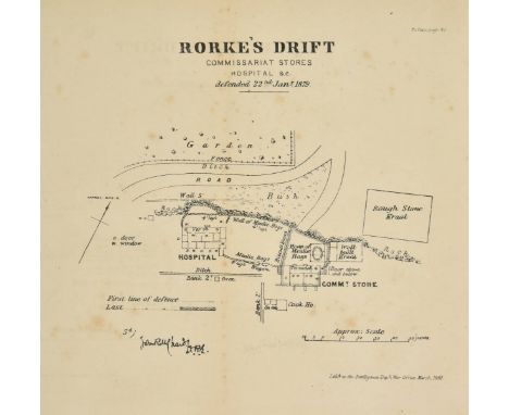 Zulu War. Narrative of the Field Operations Connected with the Zulu War of 1879, [by John Rothwell], HMSO, 1881, 7 folding ma