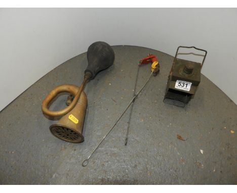 Monkey Toy, Old Lamp and Honking Hooter 
