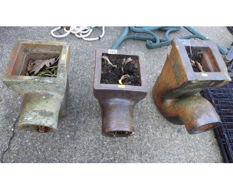 3x Storm Pipe Planters 