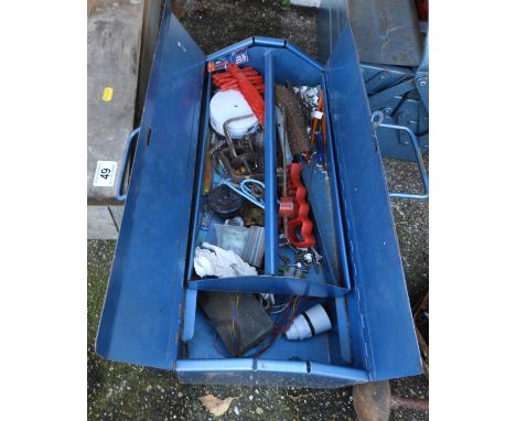 Metal Tool Box and Contents - Tools 
