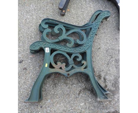 Pair of Metal Bench Ends 