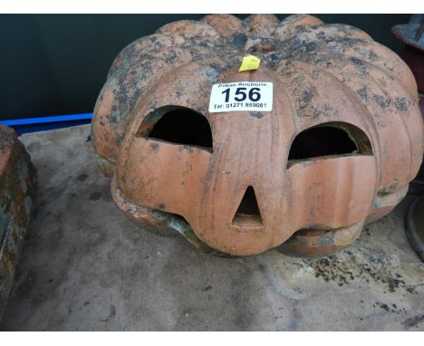 Terracotta Garden Pumpkin Lamp 