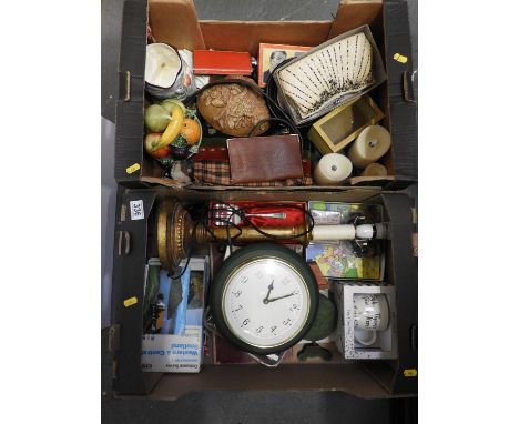 2x Boxes of Misc - Lamp Base, Clock etc 