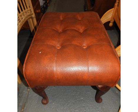 Button Topped Footstool 