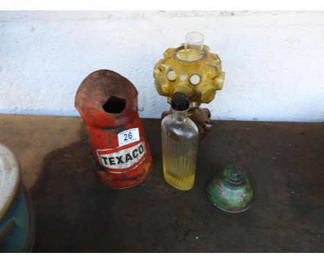 Texaco Oil Can, Lamp etc 