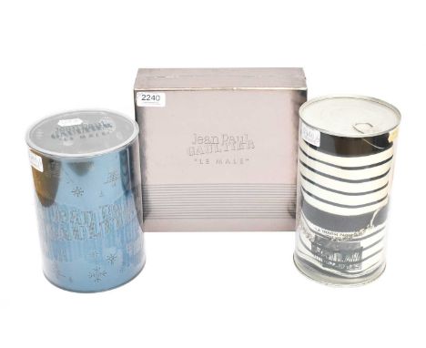 Jean Paul Gaultier Scent and Toiletries; comprising three gift sets including Le Male Christmas Tin with eau de toilette 75ml