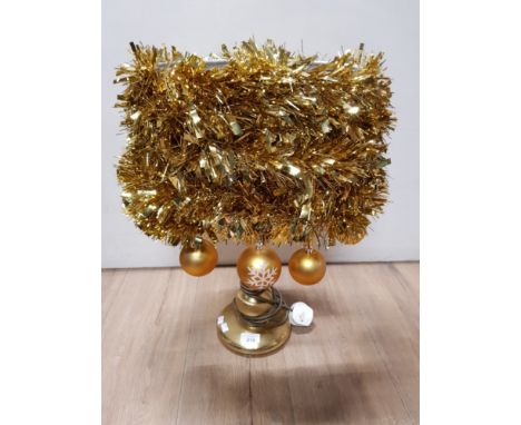 MODERN GOLD CHRISTMAS THEMED TABLE LAMP