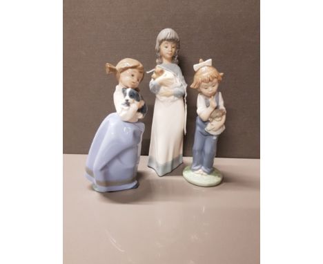 3 NAO FIGURES INC LADY HOLDING BABY ETC