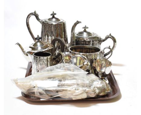 A George V silver sauceboat, by Charles S Green, Birmingham, 1923, shaped oval and on spreading foot; together with: a three-