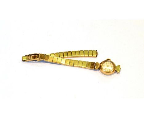 A lady's 9 carat gold wristwatch, signed Baume