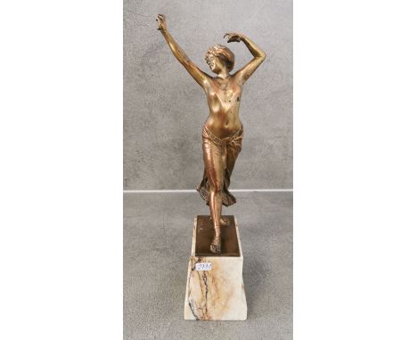 PELESCHKA-LUNARD, FRANZ-FRIEDRICH (auch Franz Peleschka, Wien 1873- wohl 1911), Skulptur: "Tänzerin mit Kastagnetten", Bronze